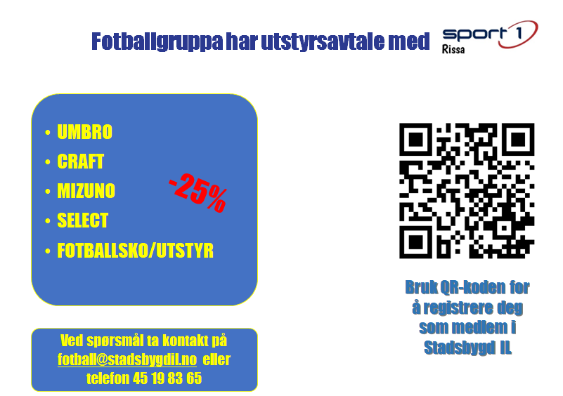Utstyrsavtale med Sport1 Rissa